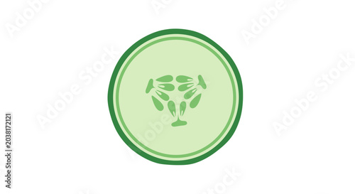 Fotografie Green coin with tree design.