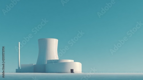 3D Render of Isolated Industrial Facility with Modern Design and High Detail