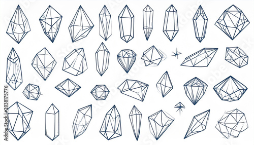 Flat abstract crystal vecto