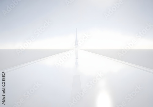 Airplane wing view on the road to the sky above the clouds