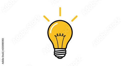 Tableau sur toile Light Bulb Idea Concept Symbol.