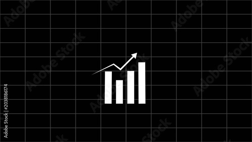 Business icon growth market.