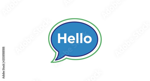 Blue Speech Bubble with 