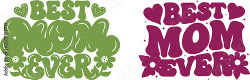 Konstfotografi Mothers day gift ideas best mom ever isolated on transparent background
