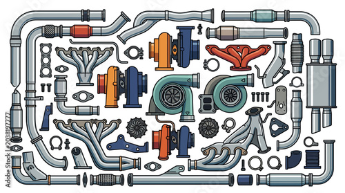 Φωτογραφία Automotive Turbocharger and Exhaust System Parts