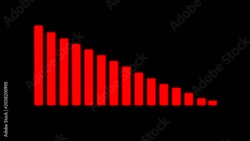 red down business arrow graph on black background illustrations.
