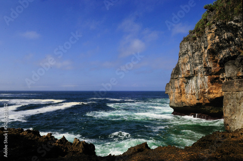 A dramatic coastal scenery of Sempu Island  in East Java, Indonesia.