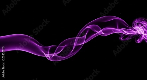 Purple smoke swirling on black background.