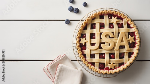 American cherry pie festive style holiday dessert table