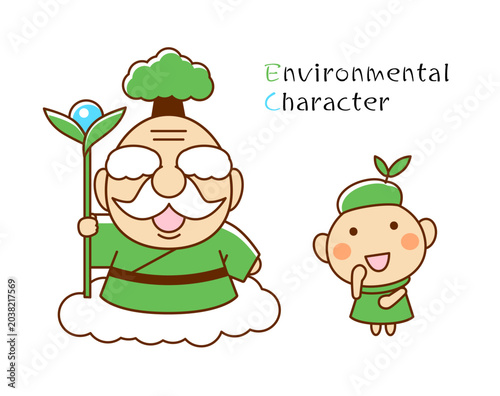 エコロジーキャラクター　師匠と弟子
