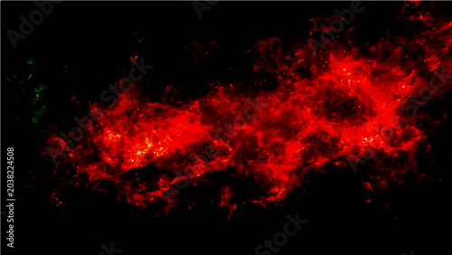 Quadro su tela Abstract visualization of celestial nebulae and interstellar gas clouds, glowing