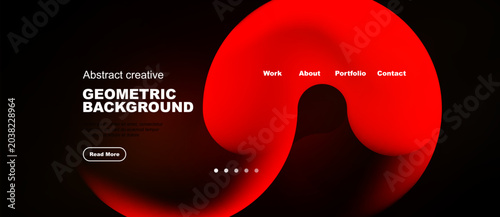 Φωτογραφία Abstract red shapes dominate dark background