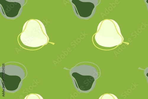 Minimalist ice cream cones pattern on bright green background flat lay design
