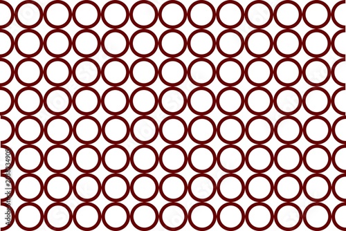Geometric Pattern of Red Circles on White Background