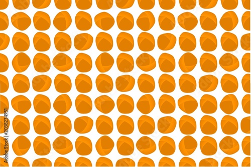 Vibrant orange dots pattern on white background