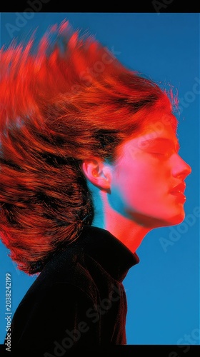 Vibrant Portrait: A Kaleidoscopic Journey Through Color and Emotion