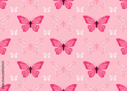 seamless pattern with butterflies