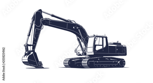 Heavy duty excavator machine equipment.