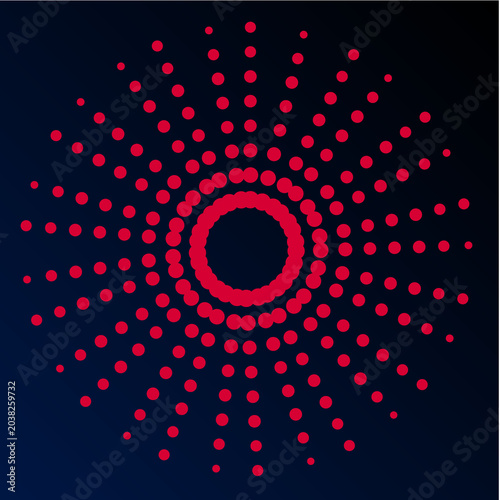 Abstract Japanese Fireworks Pattern - Hanabi Illustration

