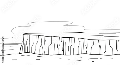 Photos Large Cliff Formations in Landscape.
