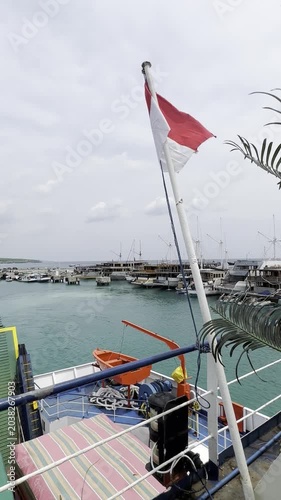 Beautiful Tropical Ocean View from Boat Deck in Bira, South Sulawesi