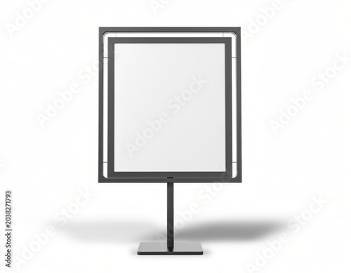 Blank Double Sided Standing Poster Display Mockup