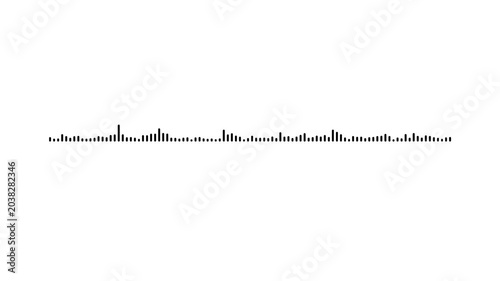 Audio equalizer bars animation on white background, glowing waveform spectrum, smooth oscillation, clean minimalist style, seamless high quality motion graphics loop 4k video