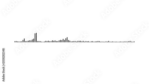 Audio waveform visualizer animation on white background, glowing digital sound waves, smooth equalizer motion, minimalist style, seamless high quality 4k loop