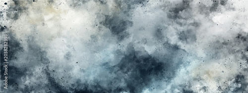 Canvastavla Abstract watercolor texture of swirling ethereal clouds, evoking mystique and contemplation, a blend of muted blues and grays