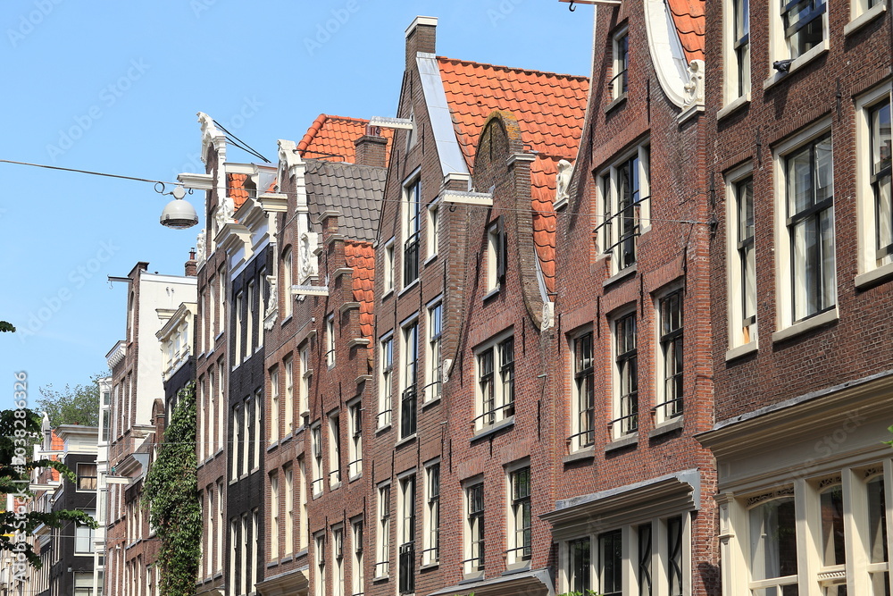 Fototapeta premium Amsterdam Binnen Brouwersstraat Street View, Netherlands