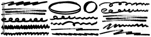Canvastavla Hand drawn pen and pencil marker highlights flow with bold arrow circles