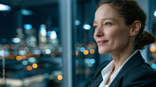 Businesswoman Contemplating...