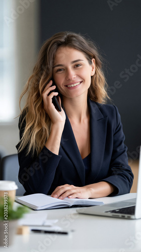 Businesswoman on the Phone:...