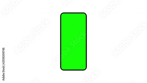 Sliding Smartphone Green Screen Mockup