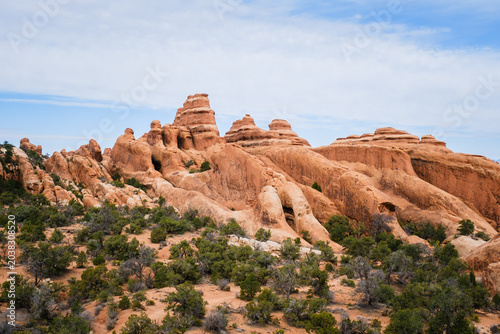Fotografía Natural geological features of Arches National Park, Utah, USA