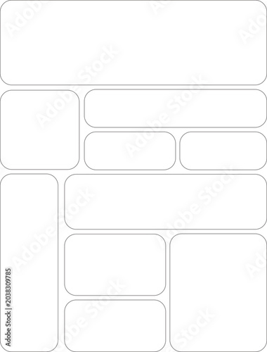 Blank abstract geometric collage template