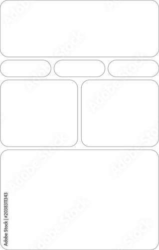 Blank abstract geometric collage template
