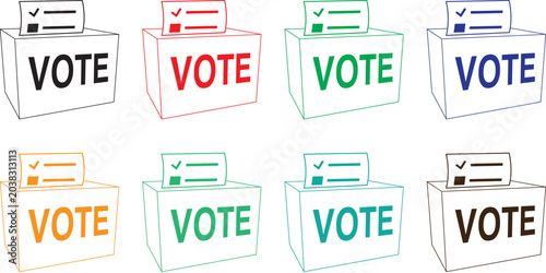 Election ballot box vector art