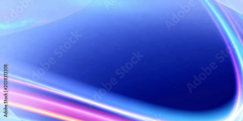 Tablou pe pânză Abstract blue and purple light streaks gracefully swirl and fade against a deep blue background, creating a sense of motion and modern elegance