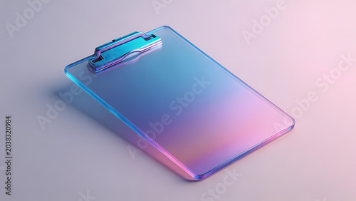Gradient clipboard with blue pink and purple