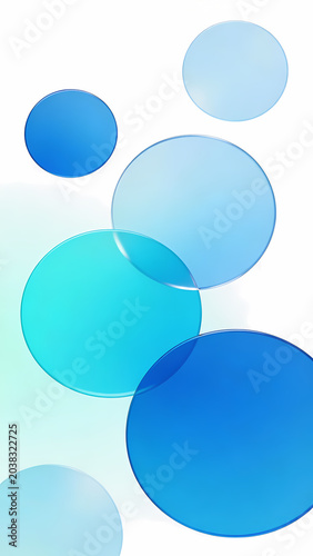Blue circles on white background