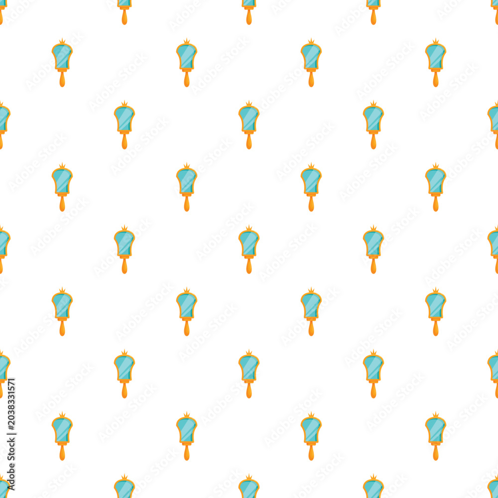 Obraz premium Repeating hand mirror illustration forming a seamless pattern on white background