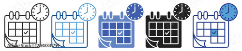 Fotografía Deadline icon set multiple style collection