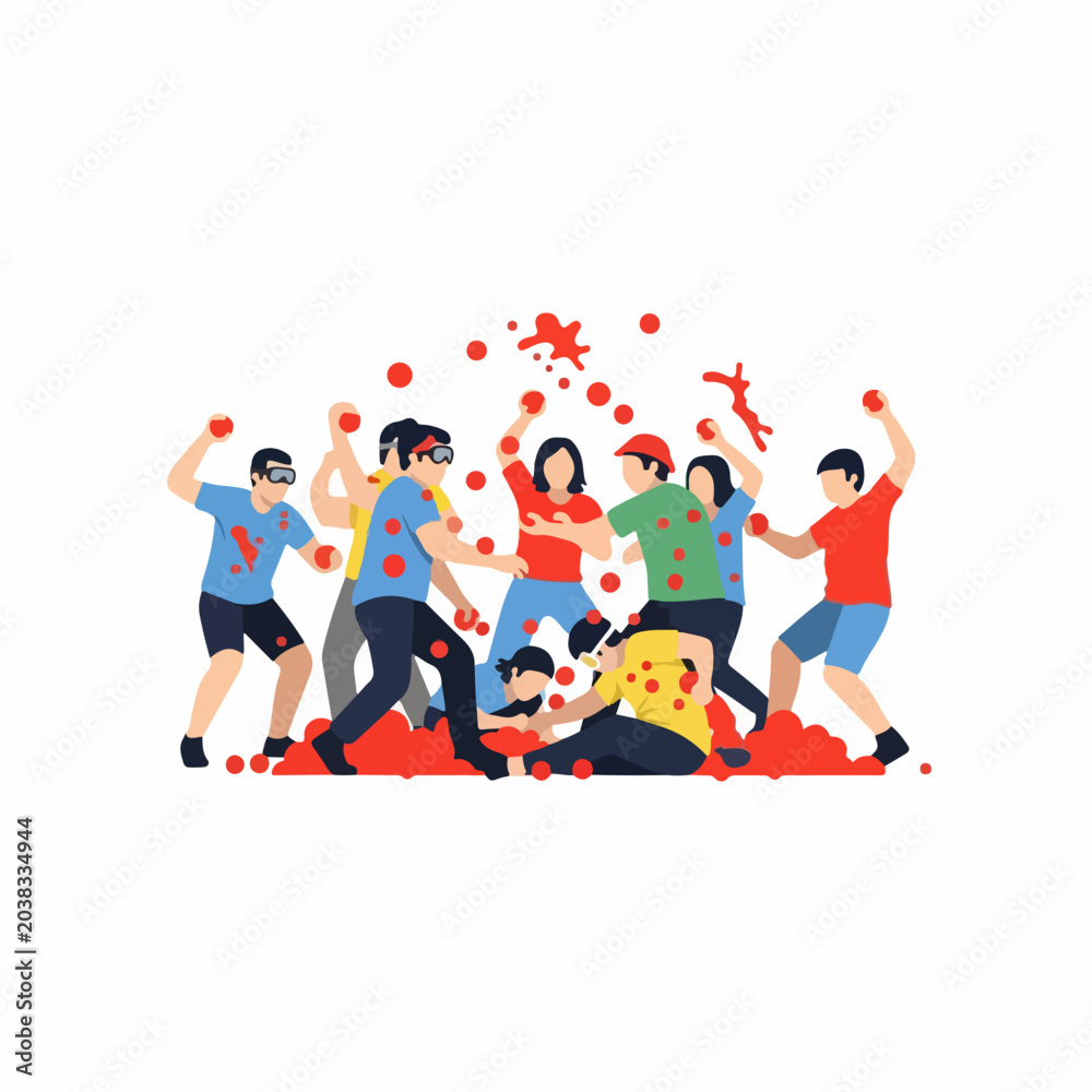Fototapeta premium la totina festival flat illustration