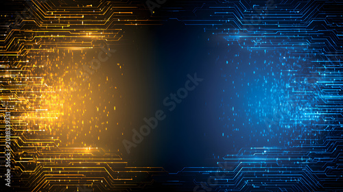 Premium fintech background with glowing circuit pathways and elegant secure data flow