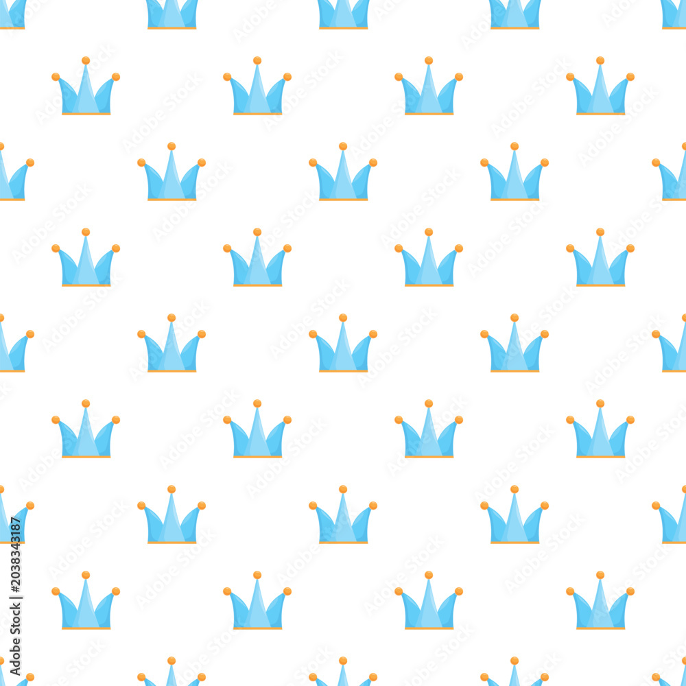 Obraz premium Blue and gold crowns forming a repeatable, endless royal pattern