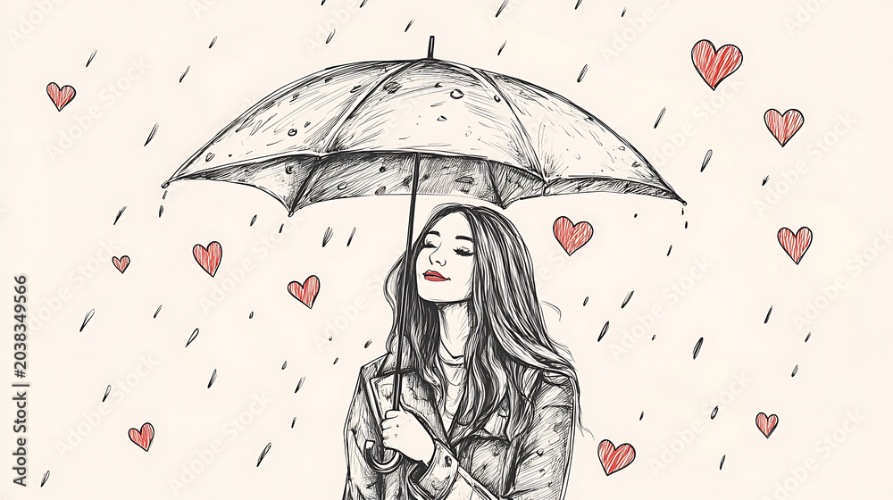 Fototapeta premium Adorable Valentine-themed background with characters or couples, ideal for use as a sweet and romantic backdrop or wallpaper.