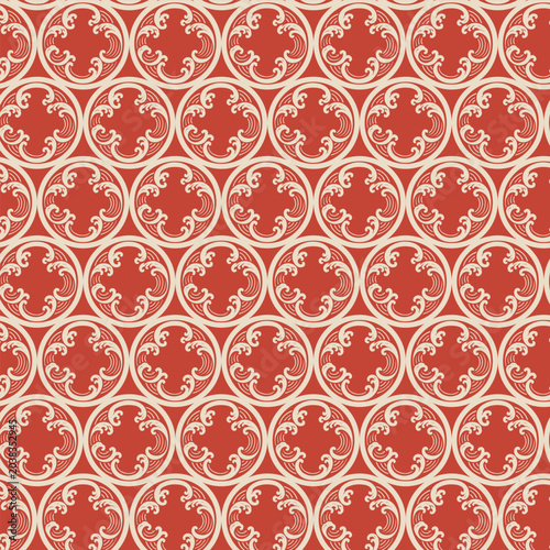 Japanese Wave Crest Seamless Pattern Background