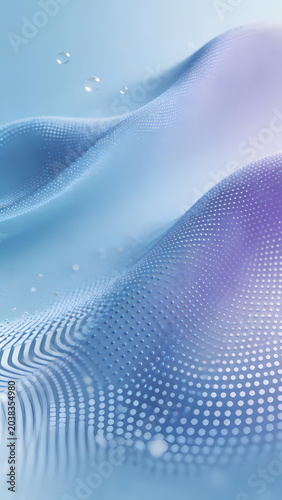 Flowing waves in blue purple and white