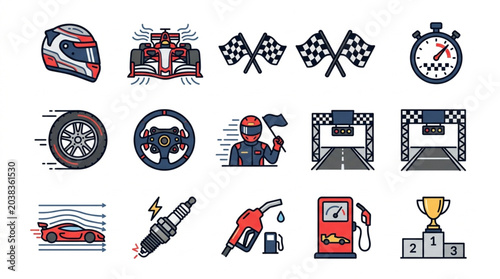 Foto Motorsport and Racing Icons Collection